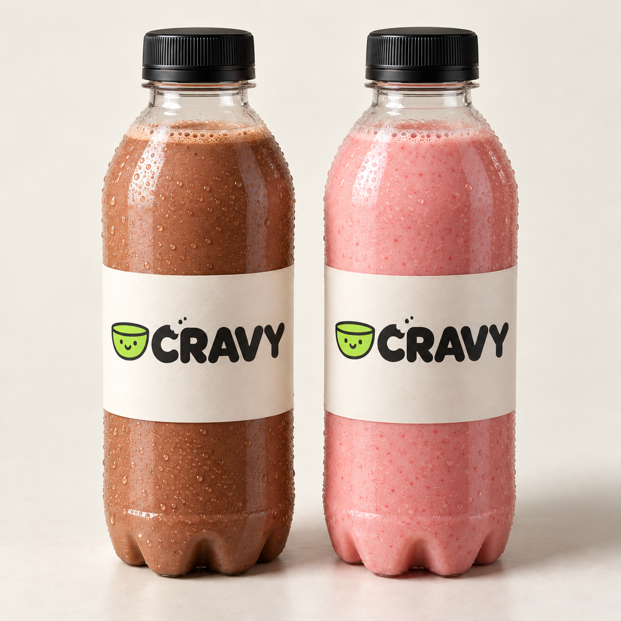 CRAVY çikolatalı ve çilekli protein shake